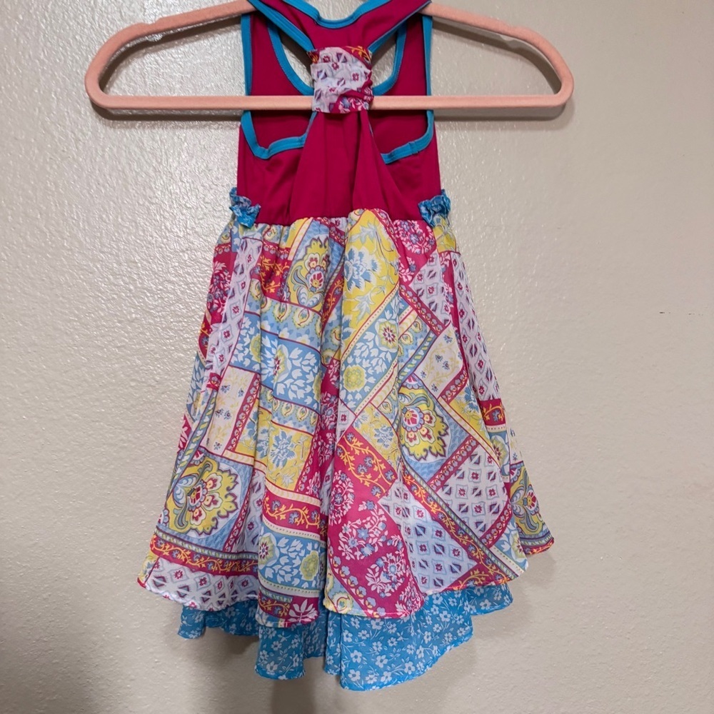 VINTAGE Jona Michelle Colorful Patchwork Kids Top - Picture 6 of 6
